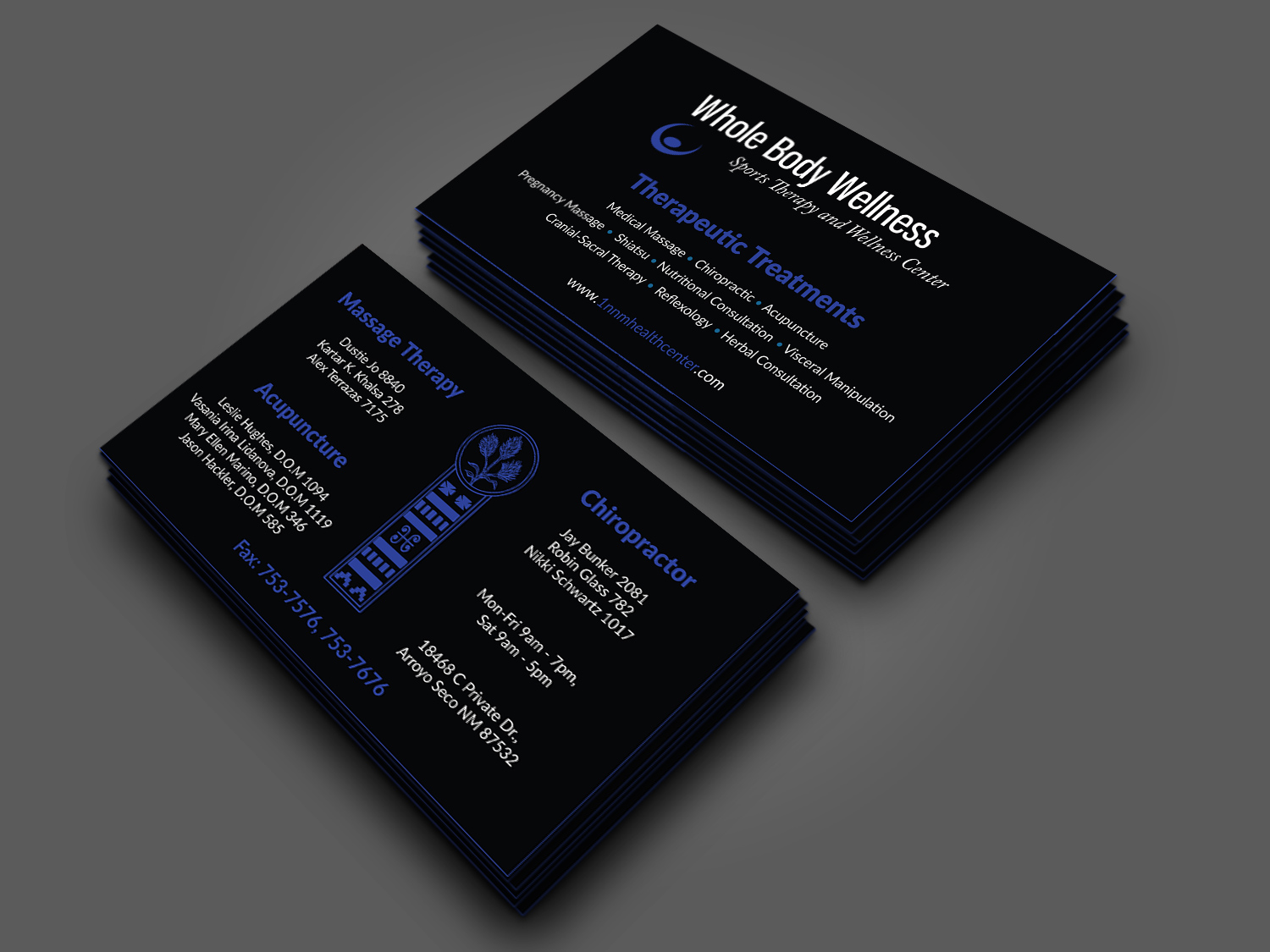 Business Card Design by Musa. A for Whole Body Wellness | Design #23608696