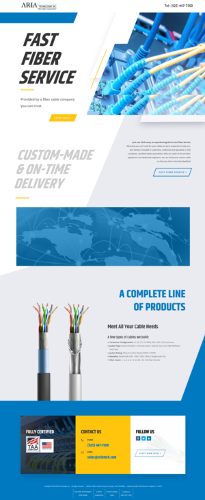 Landing Page-Design von bubblewater für FiberCablesDirect.com | Design #23636418