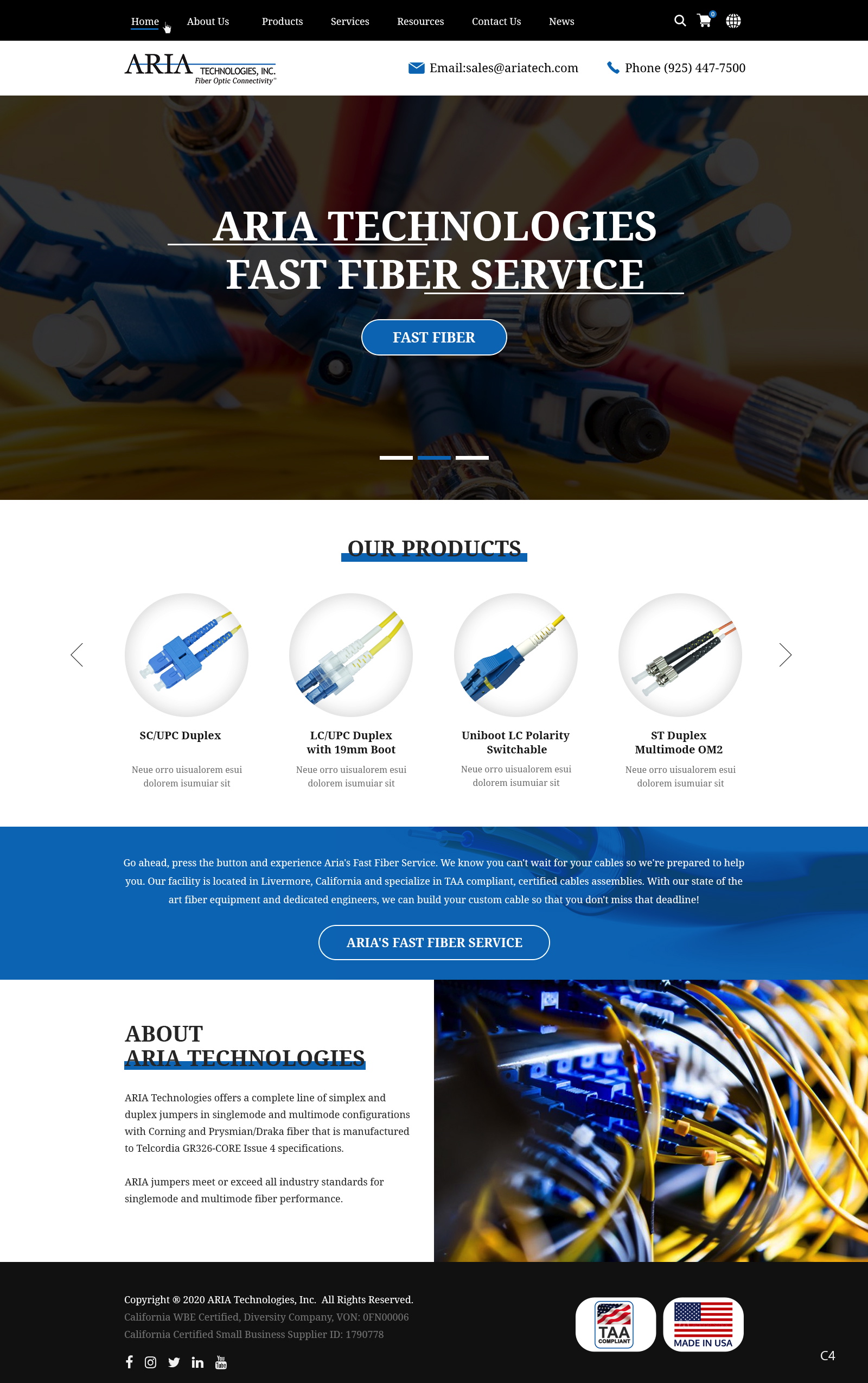 Landing Page Design by pb for FiberCablesDirect.com | Design #23587914