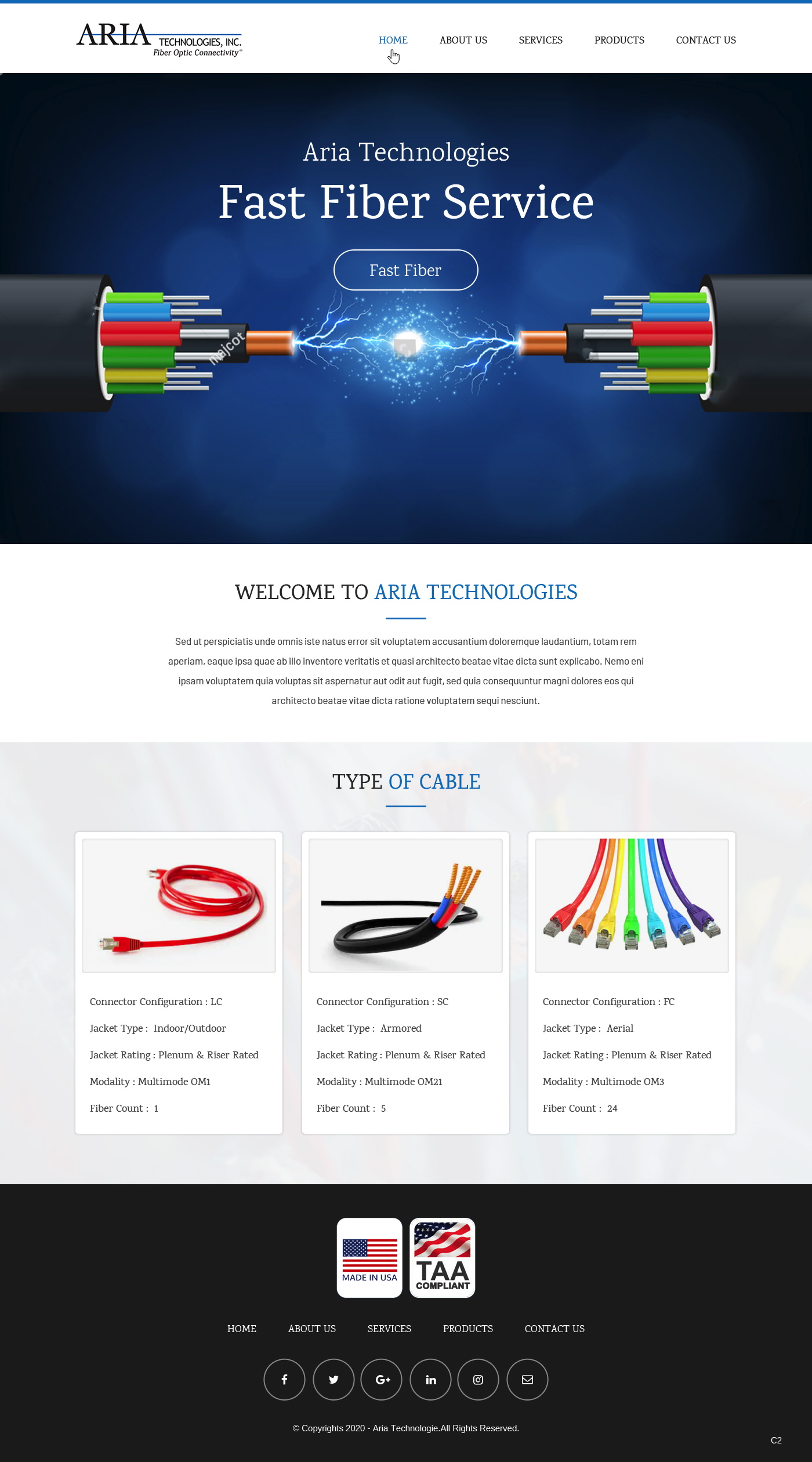 Landing Page Design by pb for FiberCablesDirect.com | Design #23587915