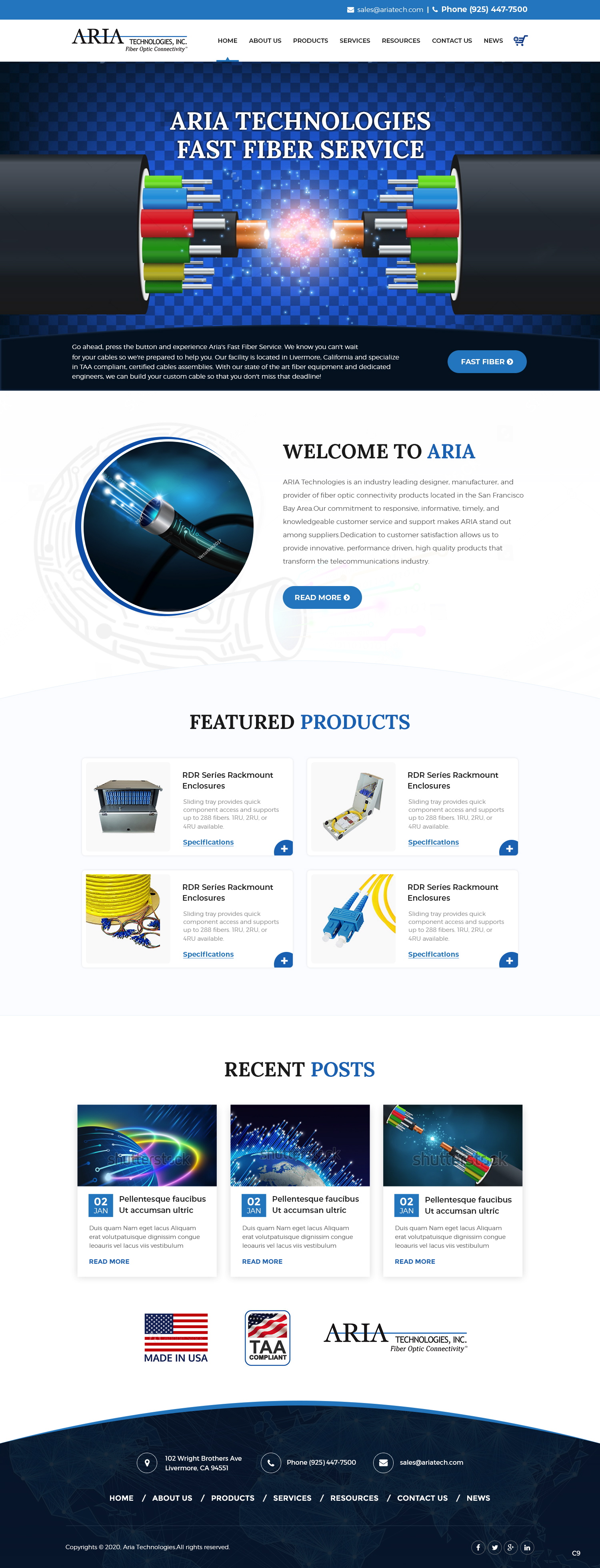Diseño de Página de Aterrizaje por pb para FiberCablesDirect.com | Diseño #23587918