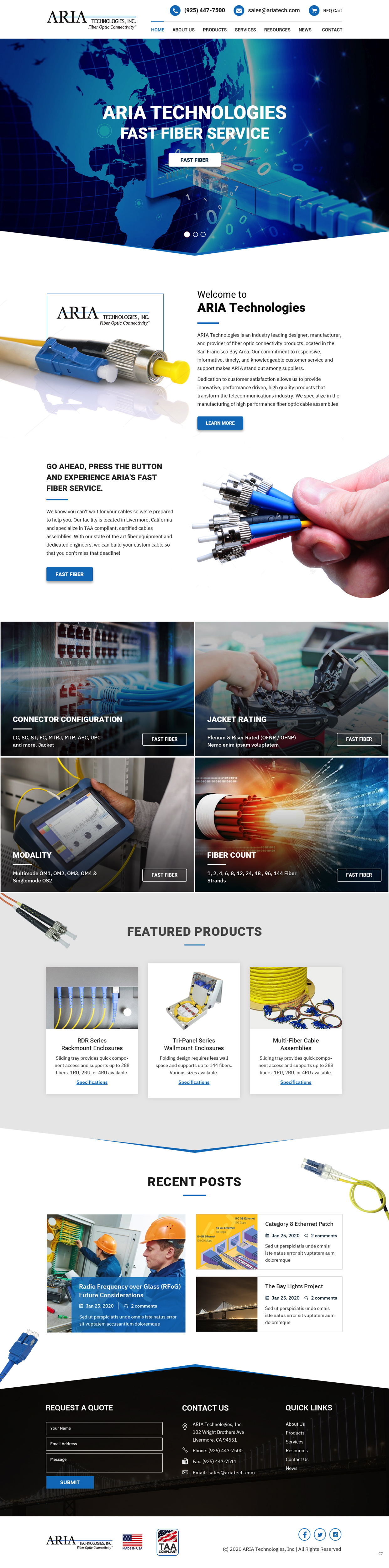 Landing Page Design by pb for FiberCablesDirect.com | Design #23587927