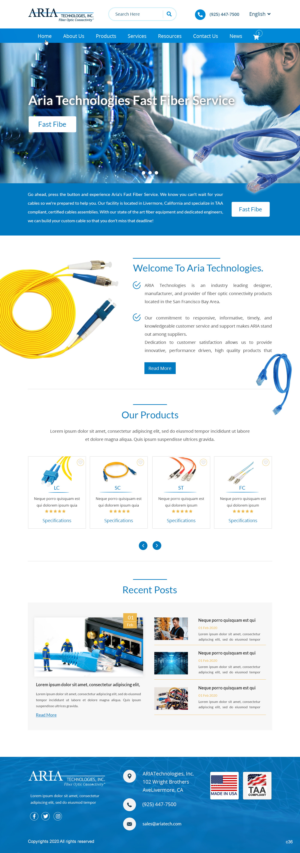 Diseño de Página de Aterrizaje por pb para FiberCablesDirect.com | Diseño: #23587930