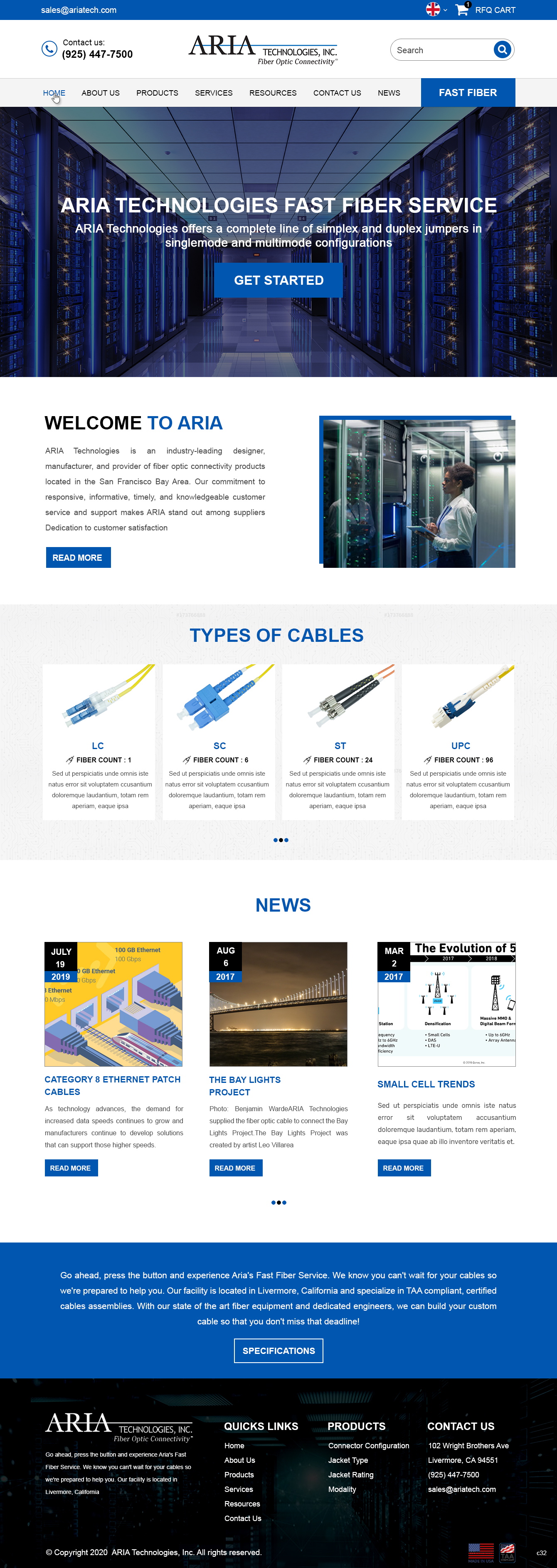 Diseño de Página de Aterrizaje por pb para FiberCablesDirect.com | Diseño #23587934