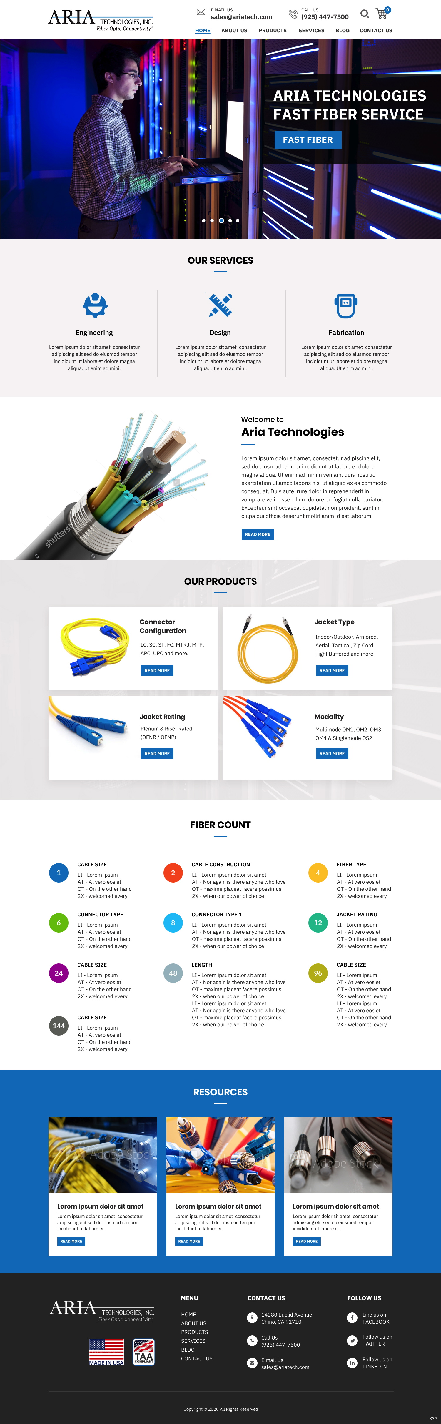 Landing Page Design by pb for FiberCablesDirect.com | Design #23587953