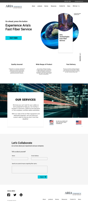 Landing Page-Design von Praveen Dehury für FiberCablesDirect.com | Design #23602502