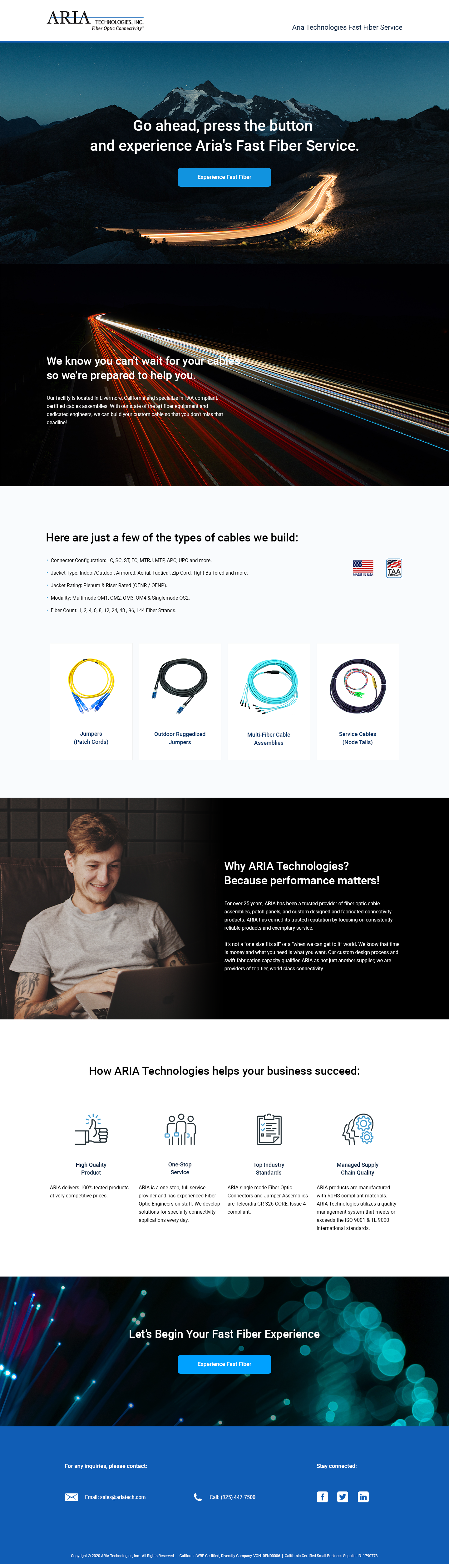 Landing Page Design by Sol. Design for FiberCablesDirect.com | Design #23636391