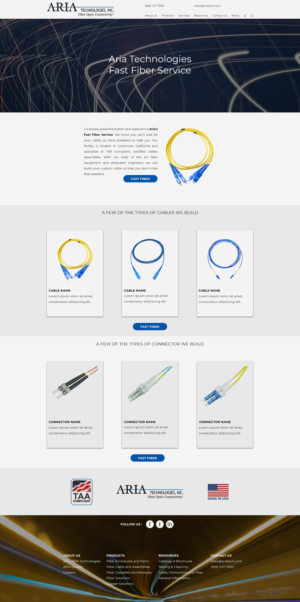 Landing Page-Design von DesignesForYou für FiberCablesDirect.com | Design #23593857