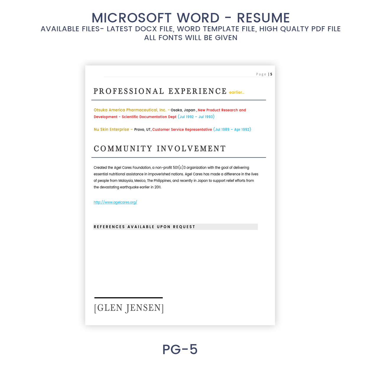 Resume Design by Expert Designer for Epic Global Inc | Design #23606113
