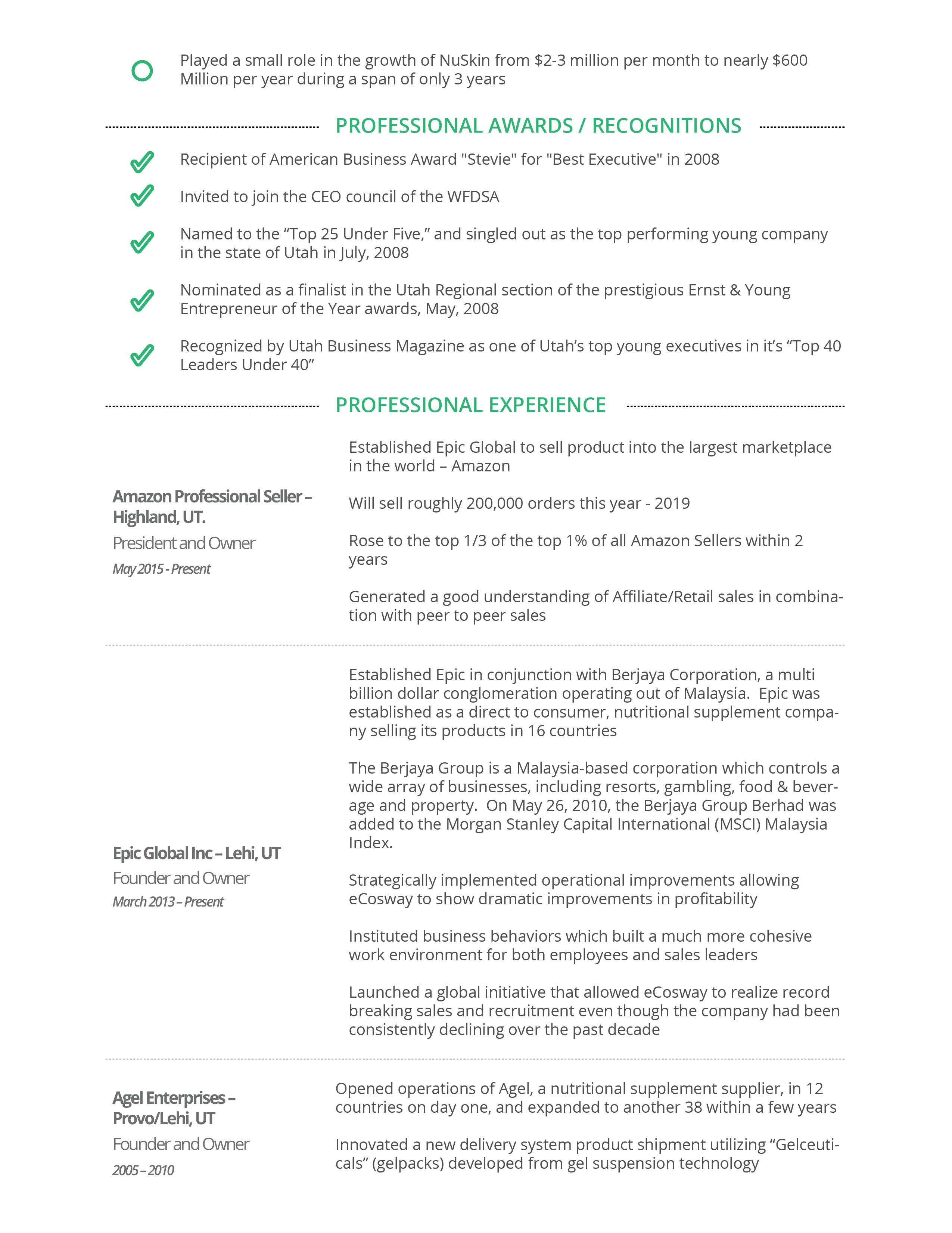 Resume Design by Vinicius_Paiva for Epic Global Inc | Design #23629624