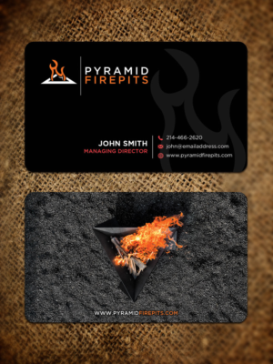 Pyramid Firepits Business Cards | Business Card Design by Sandaruwan