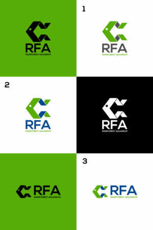 RFA - RAINFOREST AQUARIUM | Logo Design by ZiangArt_Studio