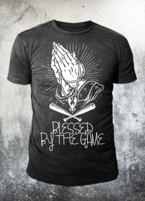 Blessed by the game ( T-Shirt Design) | T-shirt Design by badpixelarts