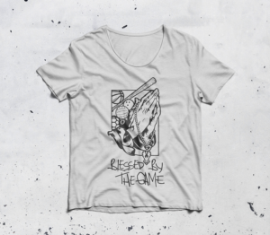 Blessed by the game ( T-Shirt Design) | T-shirt Design by HELLOCRUNK
