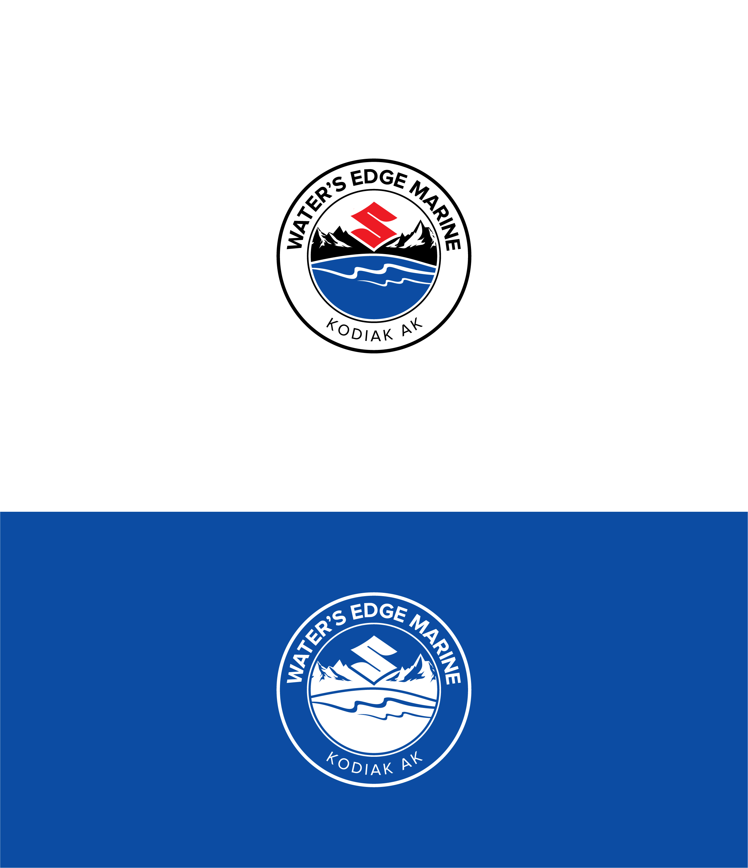 Logo Design by phosphorus for Water’s Edge Marine LLC  | Design #23604067