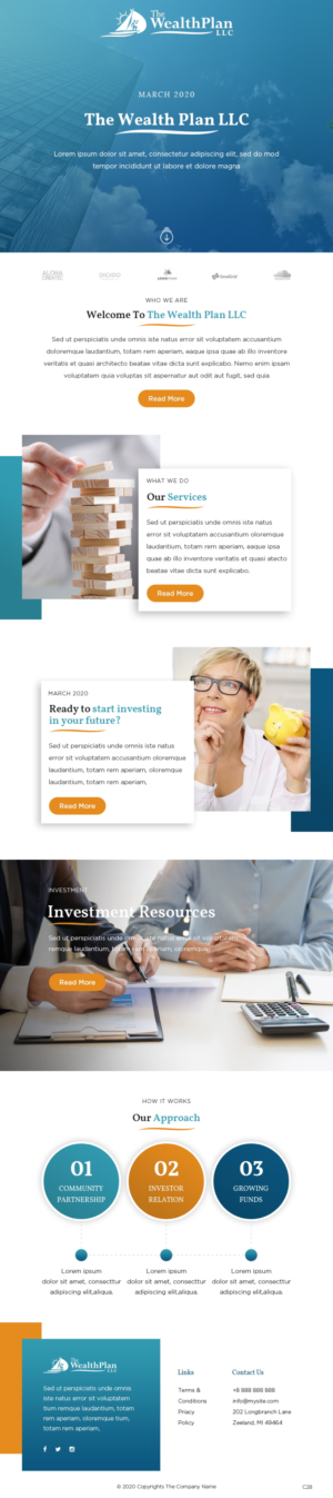 Newsletter Design by pb for The WealthPlan | Design: #23602979