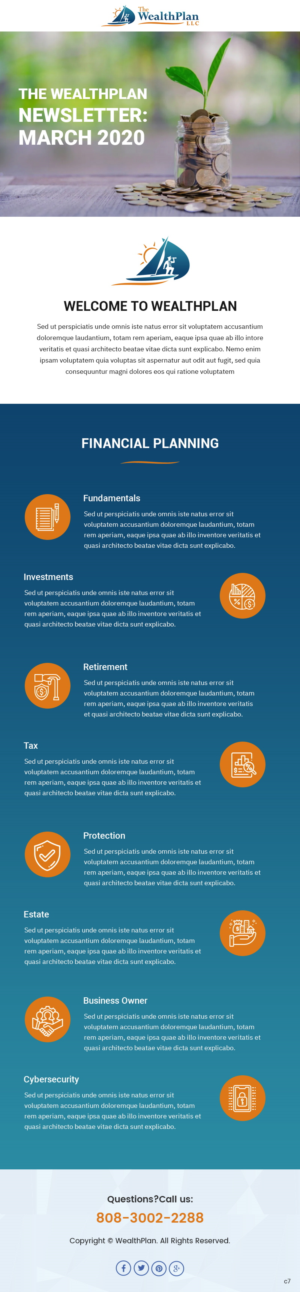 Newsletter Design by pb for The WealthPlan | Design: #23602980