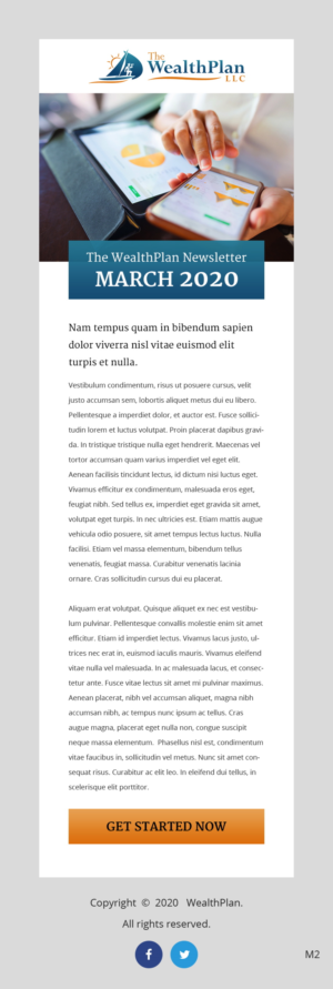 Newsletter Design by pb for The WealthPlan | Design: #23602981