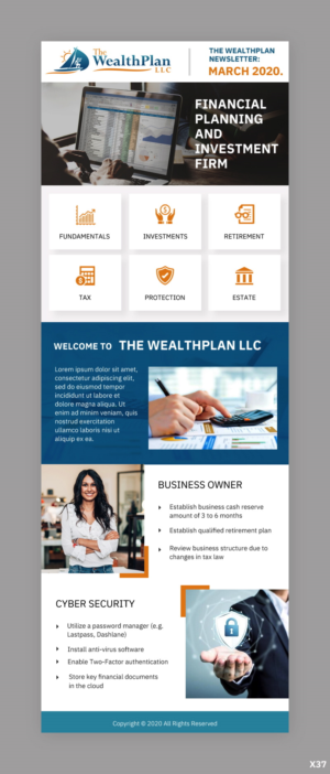 Newsletter Design by pb for The WealthPlan | Design: #23602983