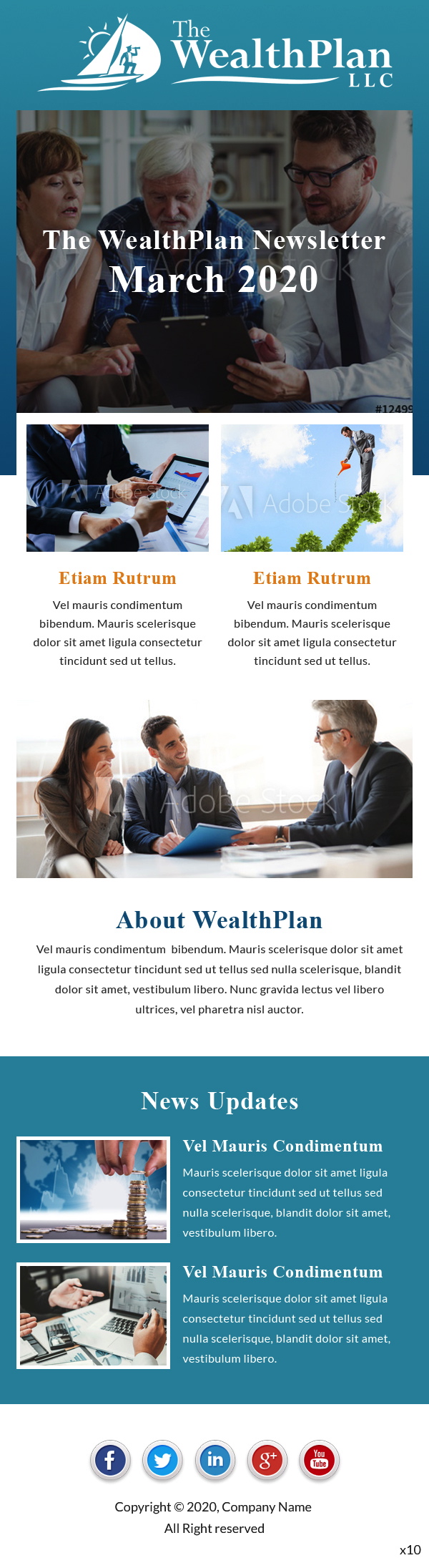 Newsletter Design by pb for The WealthPlan | Design #23608765