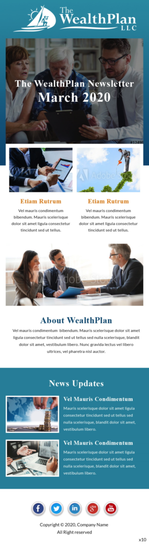 Newsletter Design by pb for The WealthPlan | Design: #23608765
