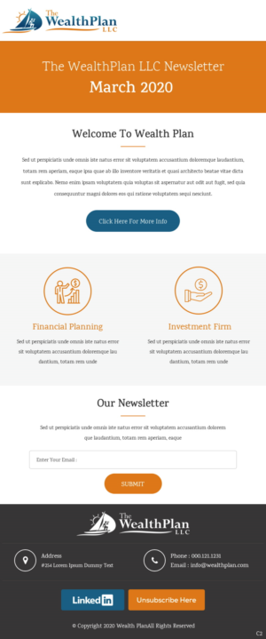 Newsletter Design by pb for The WealthPlan | Design #23627143