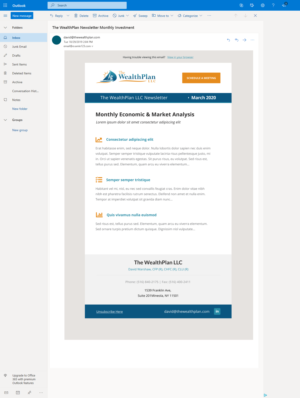 Newsletter Design by Dingo for The WealthPlan | Design: #23642550