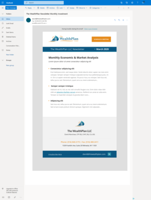 Newsletter Design by Dingo for The WealthPlan | Design: #23642651