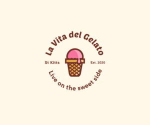 La Vita del Gelato, st kitts.  Live on th sweet side | Design de Logo par luiz otavio I DESIGN