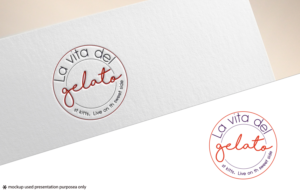 La Vita del Gelato, st kitts.  Live on th sweet side | Logo Design by Juli creation