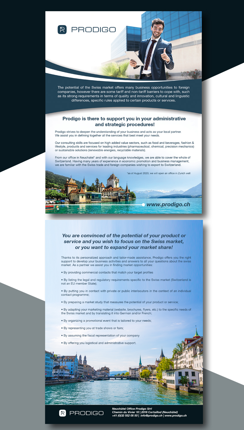 Flyer Design by uk for Prodigo Sàrl | Design #23604696
