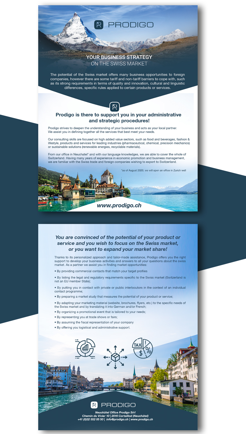 Flyer Design by uk for Prodigo Sàrl | Design #23784954