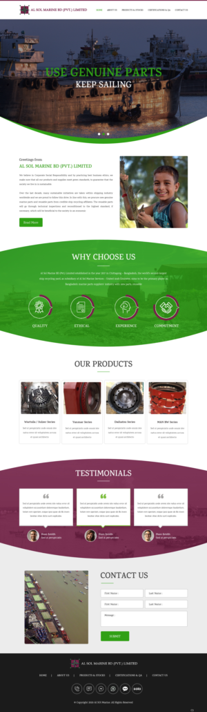 Diseño Web por pb para Al Sol Marine Services LLC  | Diseño: #23608633