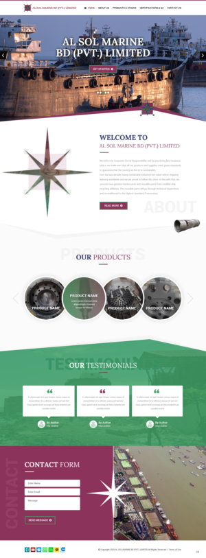 Diseño Web por pb para Al Sol Marine Services LLC  | Diseño: #23608634