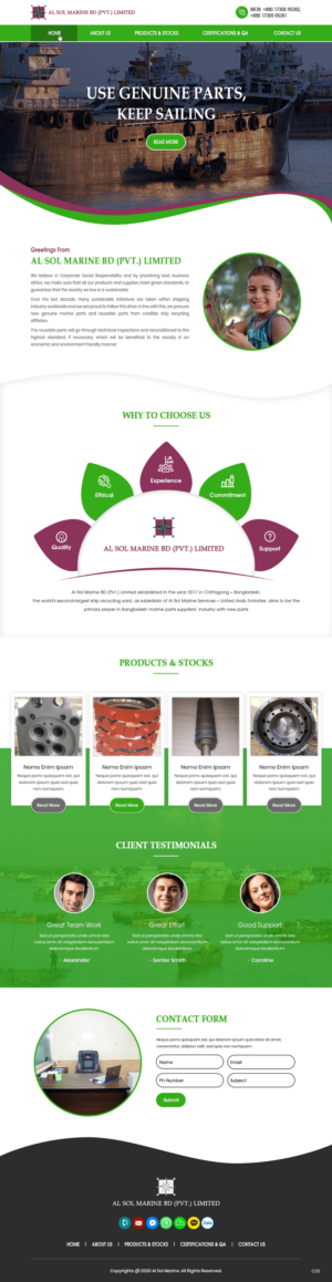 Diseño Web por pb para Al Sol Marine Services LLC  | Diseño: #23608635