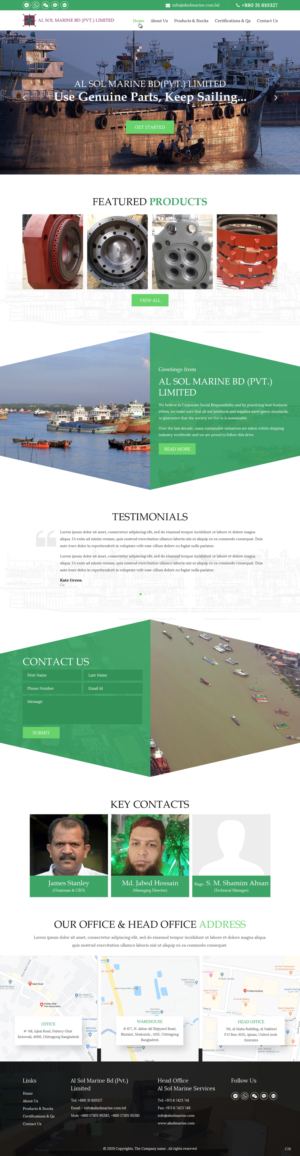 Diseño Web por pb para Al Sol Marine Services LLC  | Diseño: #23608636