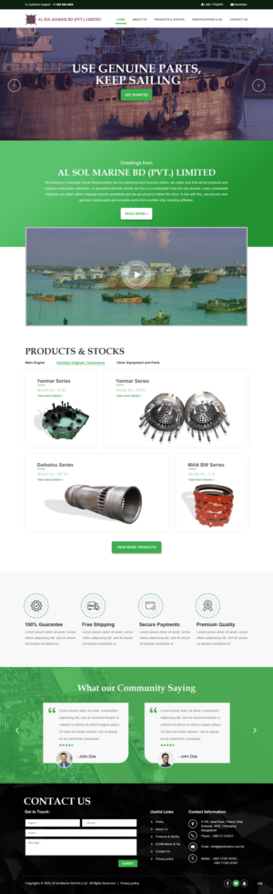 Diseño Web por pb para Al Sol Marine Services LLC  | Diseño: #23608643