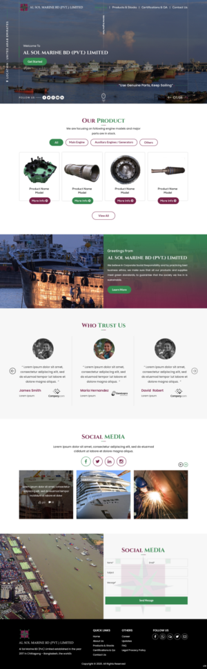 Diseño Web por pb para Al Sol Marine Services LLC  | Diseño: #23608647
