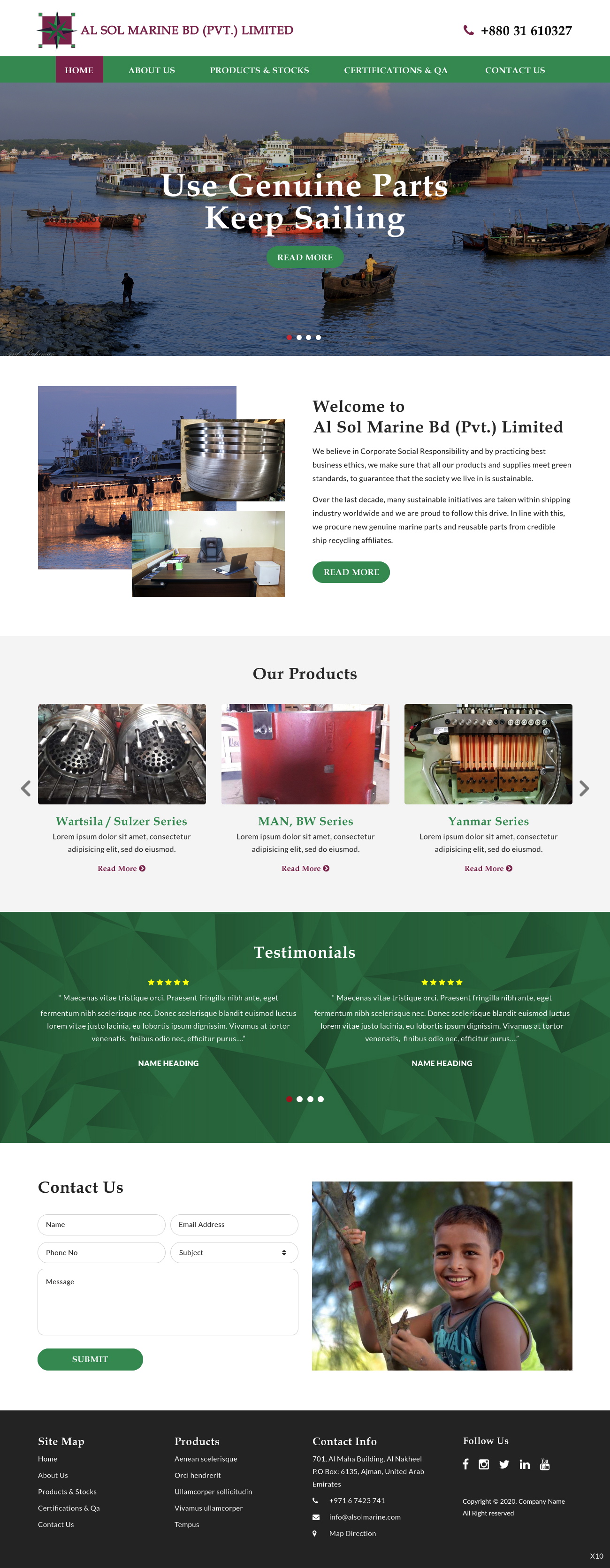 Web Design by pb for Al Sol Marine Services LLC  | Design #23608655