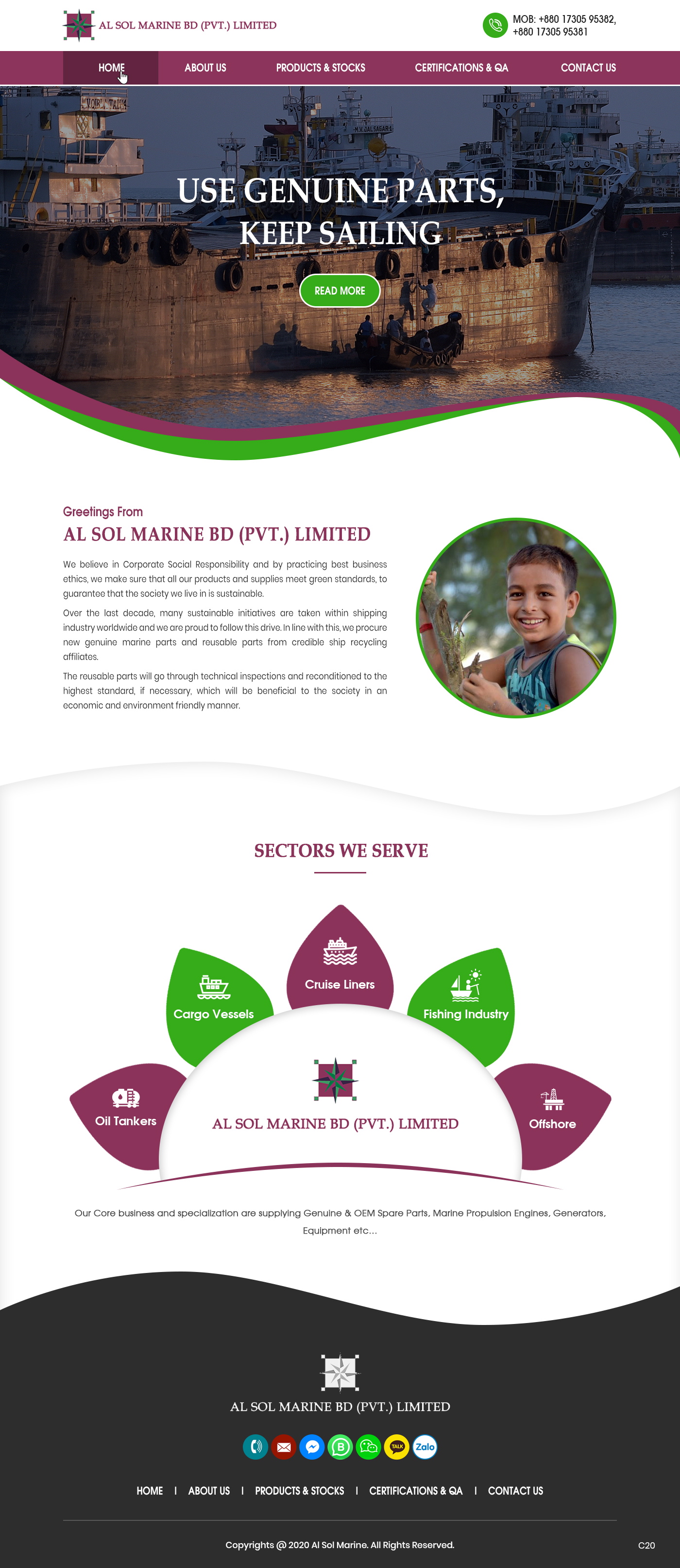 Web Design by pb for Al Sol Marine Services LLC  | Design #23627020