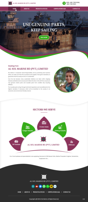 Diseño Web por pb para Al Sol Marine Services LLC  | Diseño: #23627020