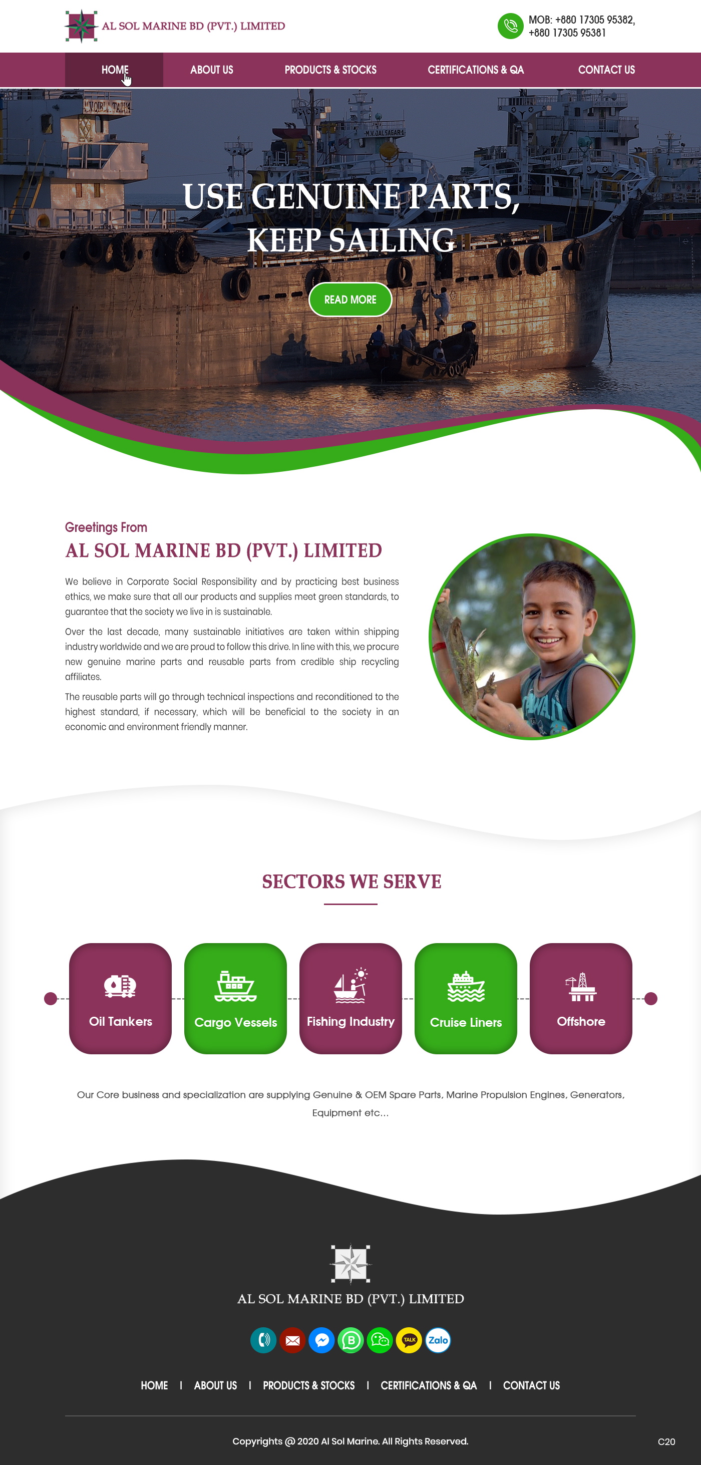 Web Design by pb for Al Sol Marine Services LLC  | Design #23627021