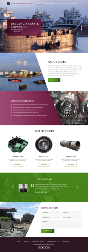 Web Design par pb pour Al Sol Marine Services LLC  | Design : #23635116