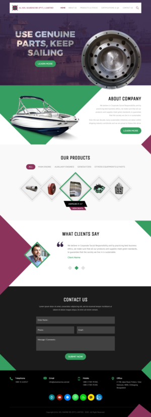 Diseño Web por rightway para Al Sol Marine Services LLC  | Diseño: #23607730