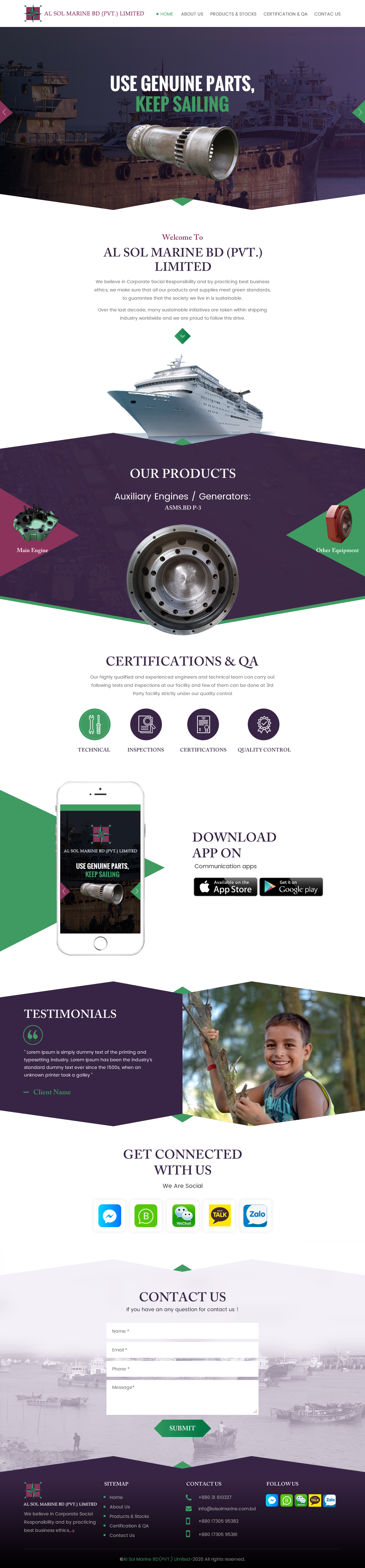 Web Design by rightway for Al Sol Marine Services LLC  | Design #23607732