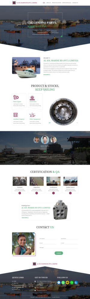 Diseño Web por rightway para Al Sol Marine Services LLC  | Diseño: #23607743