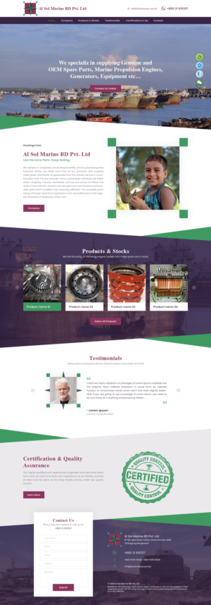 MARINE ENGINE PARTS BIZ SITE NEED TOTAL REDESIGN | Web Design by Ved Web Services