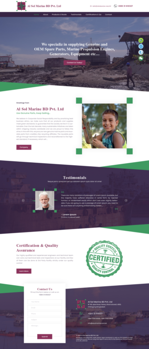 Diseño Web por Ved Web Services para Al Sol Marine Services LLC  | Diseño #23621134
