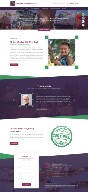 Diseño Web por Ved Web Services para Al Sol Marine Services LLC  | Diseño: #23621135
