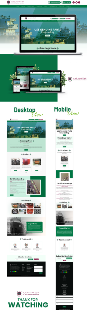 Diseño Web por sai.designer87 para Al Sol Marine Services LLC  | Diseño: #23631811